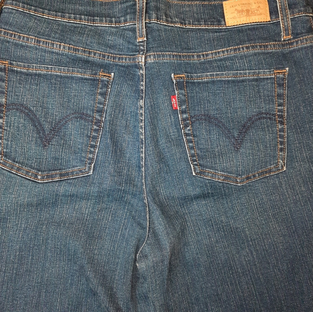 Levi's 512 Perfectly Slimming Boot Cut Blue Jeans SZ 16P - Picture 8 of 10